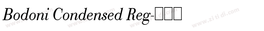 Bodoni Condensed Reg字体转换